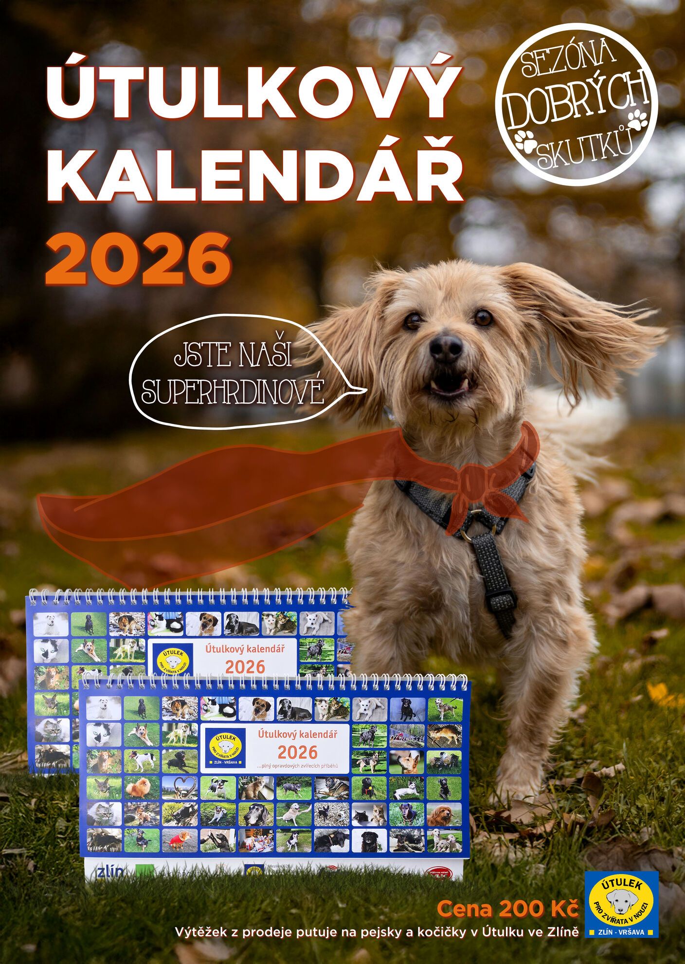 Útulek kalendář 2026 A3 2 - návrh Útulek kalendář 2026 A3 2 - návrh